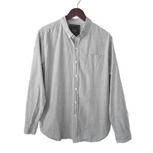 OBEY Gray Check Men's Casual Button Down Shirt Size XL